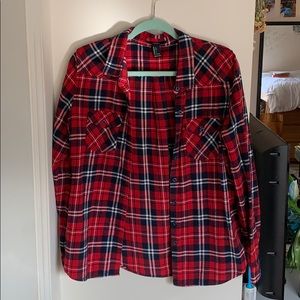 Red and Navy Flannel